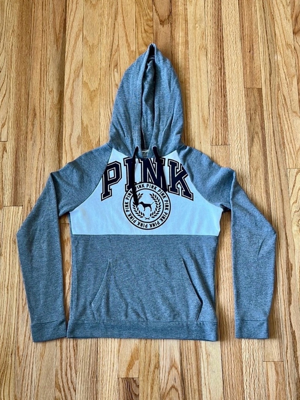 PINK hoodie grey womens size XS